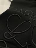 Loewe Couple Personality Misaligned Letter Logo Embroidered Casual Hoodie