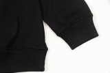 Loewe Fashion Splicing Color Contrast Embroidered Logo Round Neck Hoodie Unisex Casual Loose Sweatshirt
