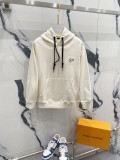 Louis Vuitton 3D Embroidered Logo Hoodie Unisex Casual Sweatshirt