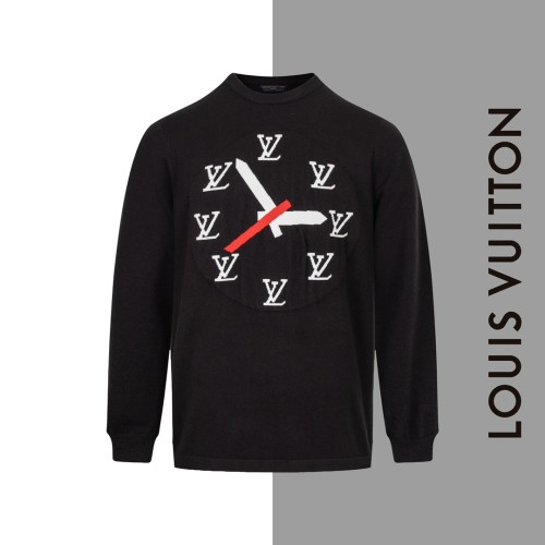 Louis Vuitton Fashion Clock Limited Knitted Round Neck Sweater
