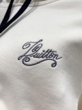 Louis Vuitton 3D Embroidered Logo Hoodie Unisex Casual Sweatshirt