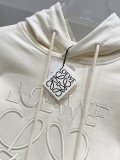 Loewe Couple Personality Misaligned Letter Logo Embroidered Casual Hoodie