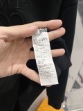 Loewe Couple Personality Misaligned Letter Logo Embroidered Casual Hoodie