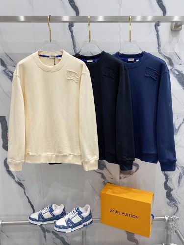 Burberry Classic Patchtop Warhorse Logo Round Neck Hoodie Couple Casual Sweatshirt