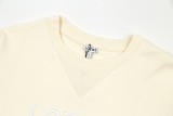 Loewe Fashion Splicing Color Contrast Embroidered Logo Round Neck Hoodie Unisex Casual Loose Sweatshirt