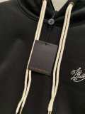 Louis Vuitton 3D Embroidered Logo Hoodie Unisex Casual Sweatshirt