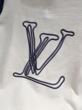 Louis Vuitton 3D Embroidered Logo Hoodie Unisex Casual Sweatshirt