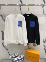 Loewe Classic 3D Embroidered Logo Round Neck Sweatshirt Couples' Casual Sports Shirt