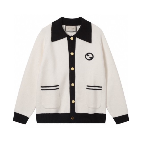 Gucci Fashion Unisex Polo Single Breasted Long Sleeved Sweater Jacket