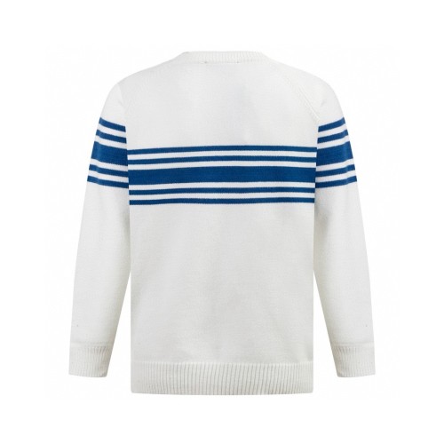 Gucci New Double G Label Blue White Stripe Logo Long Sleeve Round Neck Hooded Sweater