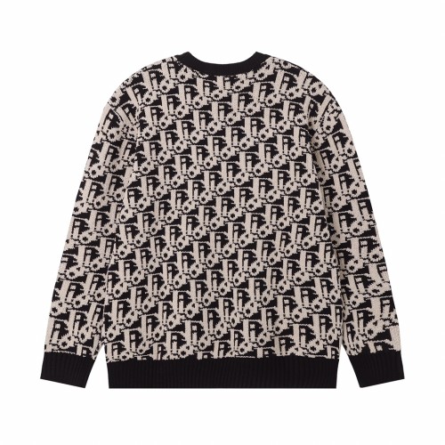 Dior Classic Full Letter Jacquard Knitted Round Neck Sweater