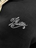 Louis Vuitton 3D Embroidered Logo Hoodie Unisex Casual Sweatshirt