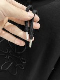Loewe Couple Personality Misaligned Letter Logo Embroidered Casual Hoodie