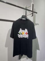 Louis Vuitton New Clover Printed T-shirt Couple Loose Short Sleeve