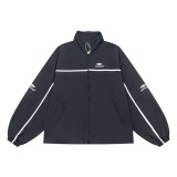 Balenciaga New Embroidered Logo White Strip Splicing Stormtrooper Jacket