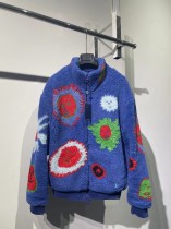 Louis Vuitton Classic Logo Jacquard Coat Unisex Double Zipper Coat
