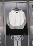Louis Vuitton New Floral Splicing Hoodie Couple Loose Sweatshirt
