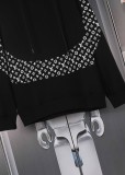 Louis Vuitton New Floral Splicing Hoodie Couple Loose Sweatshirt