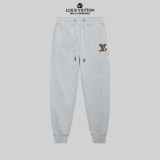 Louis Vuitton New Embroidered Logo Sports Pants Unisex Drawstring Casual Pants