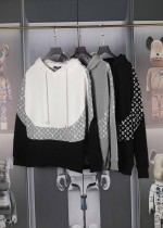 Louis Vuitton New Floral Splicing Hoodie Couple Loose Sweatshirt
