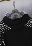 Louis Vuitton New Floral Splicing Hoodie Couple Loose Sweatshirt