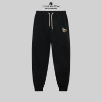 Louis Vuitton New Embroidered Logo Sports Pants Unisex Drawstring Casual Pants