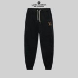 Louis Vuitton New Embroidered Logo Sports Pants Unisex Drawstring Casual Pants