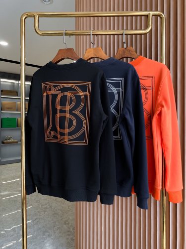 Burberry Fashion Logo Cotton Sweatshirt Couple Casual Round Neck Hoodie