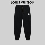 Louis Vuitton New Silicone Letter Logo Sports Pants Unisex Drawstring Casual Pants