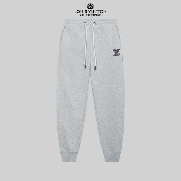 Louis Vuitton New Embroidered Logo Sports Pants Unisex Drawstring Casual Pants