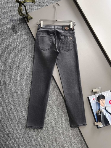 Burberry New Product Embroidered Pocket Classic War Horse Slimming Jeans Pants