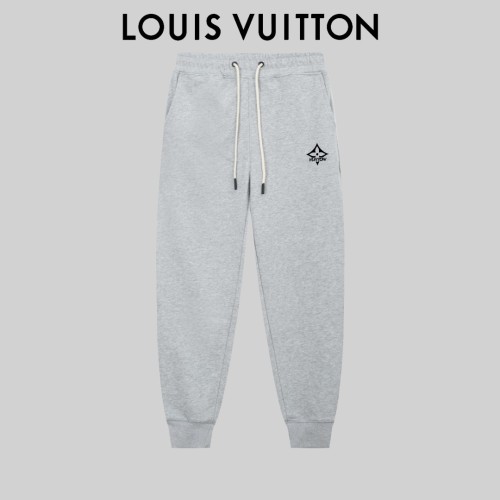 Louis Vuitton New Silicone Letter Logo Sports Pants Unisex Drawstring Casual Pants