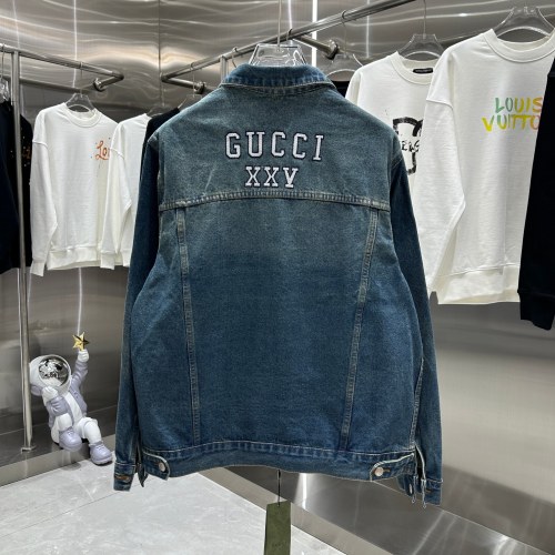 Gucci New Couple Fashion Sticky Embroidered Letter Cowboy Coat