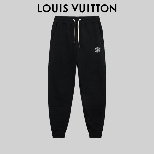 Louis Vuitton New Silicone Letter Logo Sports Pants Unisex Drawstring Casual Pants