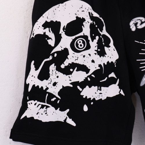 Hellstar Vintage Printing Terry Casual Fashion Shorts