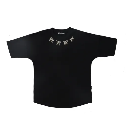 Plam Angels High-grade Washed Personalized Printing Unisex Casual Round Neck T-shirt
