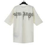 Plam Angels High-end Printed Rendering Loose Couple Round Short Sleeves