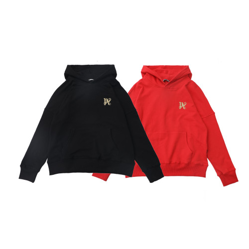 Plam Angels Logo Printed Hooded Casual Unisex Oversize Sweatshirt