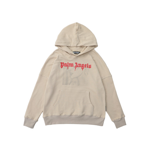 Plam Angels Vintage Printed Embroidery Loose Couple Hooded Sweatshirt