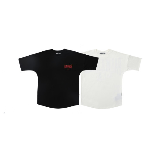 Plam Angels Loose Personalized Printed T-shirt Retro Rendering Couple Short Sleeve