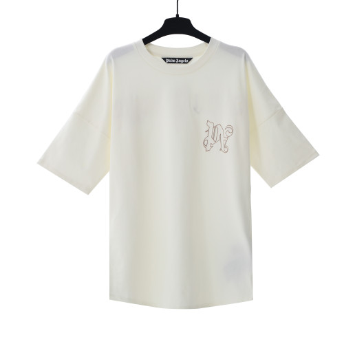 Plam Angels Personalized Retro Printed T-shirt Couple Loose Short Sleeve