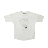 Plam Angels High-end Printed Rendering Loose Couple Round Short Sleeves