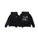 Plam Angels Logo Printed Hooded Casual Unisex Oversize Sweatshirt