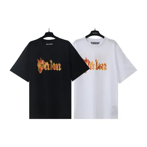 Plam Angels Fashion Logo Printed Round Neck Short Sleeve Couple Casual Oversize T-shirt