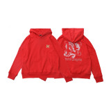 Plam Angels Logo Printed Hooded Casual Unisex Oversize Sweatshirt