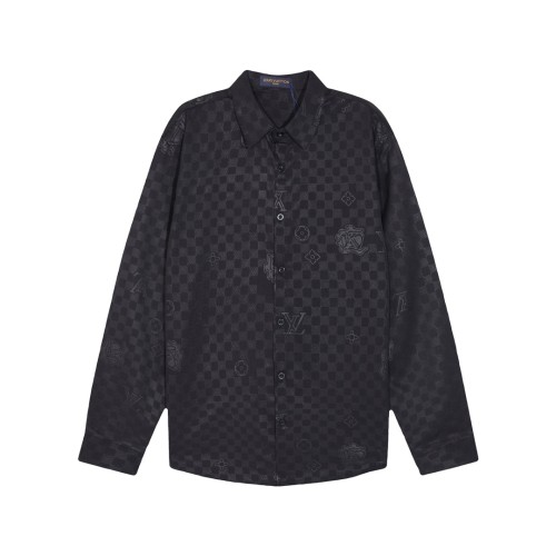 Louis Vuitton Classic Full Logo Printed Long Sleeve Shirt