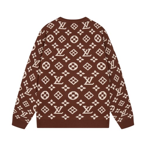 Louis Vuitton Classic Logo Full Body Jacquard Round Neck Sweater