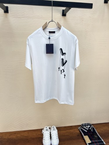 Louis Vuitton New Personalized Logo Printed Short Sleeve Unisex Casual Round Neck T-shirt