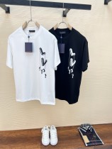 Louis Vuitton New Personalized Logo Printed Short Sleeve Unisex Casual Round Neck T-shirt