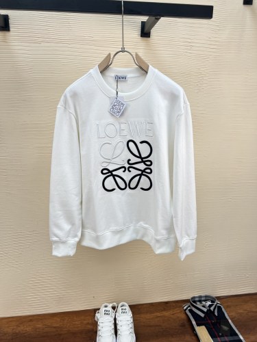 Loewe Classic Embroidered Logo Printed Sweatshirt Unisex Casual Round Neck Sweatshirt